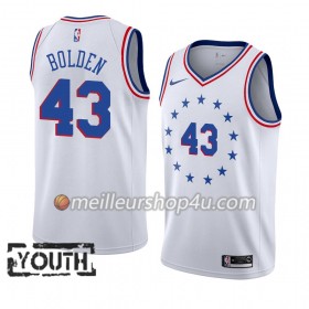 Maillot Basket Enfant Philadelphia 76ers Jonah Bolden 43 2018-19 Nike Blanc Swingman